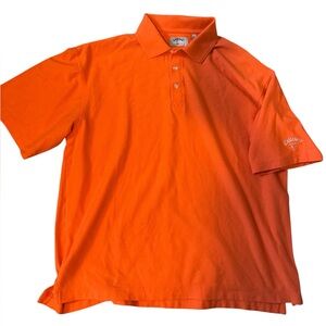 Callaway Men's Orange Polo Golf Casual Shirt | Quiet Luxury | Preppy